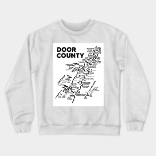 Door County Map Crewneck Sweatshirt